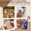 Box of Memories: Personalized Gift Combo with Anniversary Board, Love Letter Scroll & Mini Bouquets