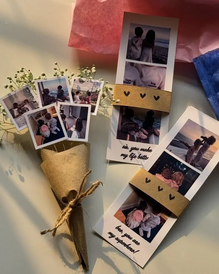 Photo collage bouquet