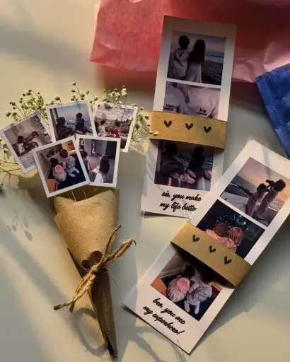 Photo collage bouquet