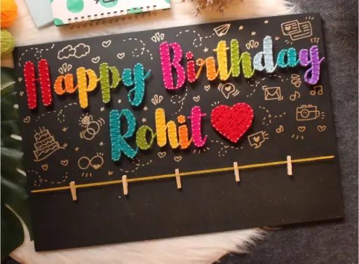Happy Birthday Frame with Name (STR-005)