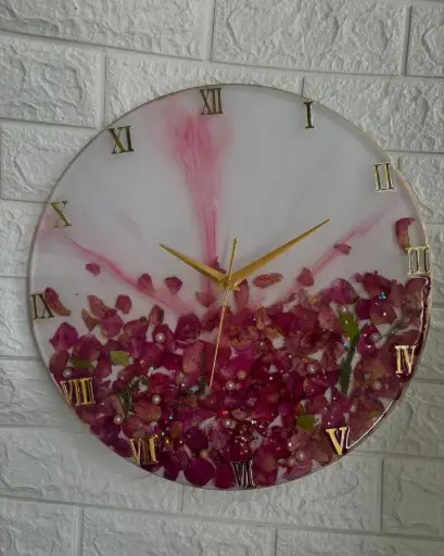 Round clock flower preservation (RA-010)