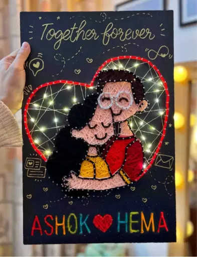 Cute couple name with light (STR-015)